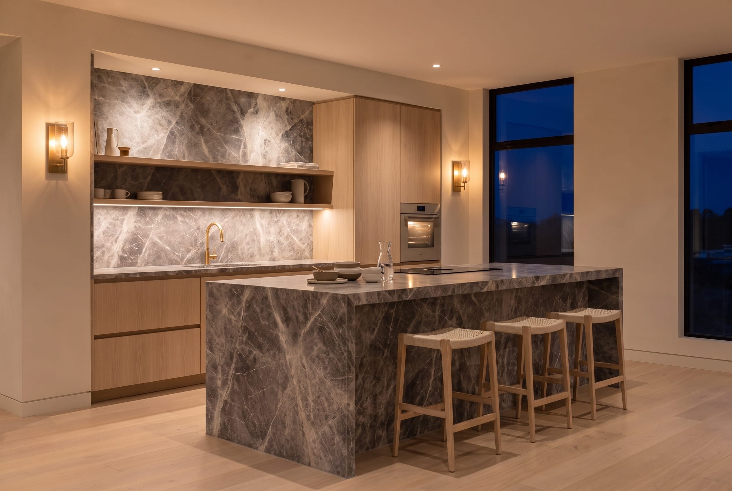 Grey Marble Island: evening light