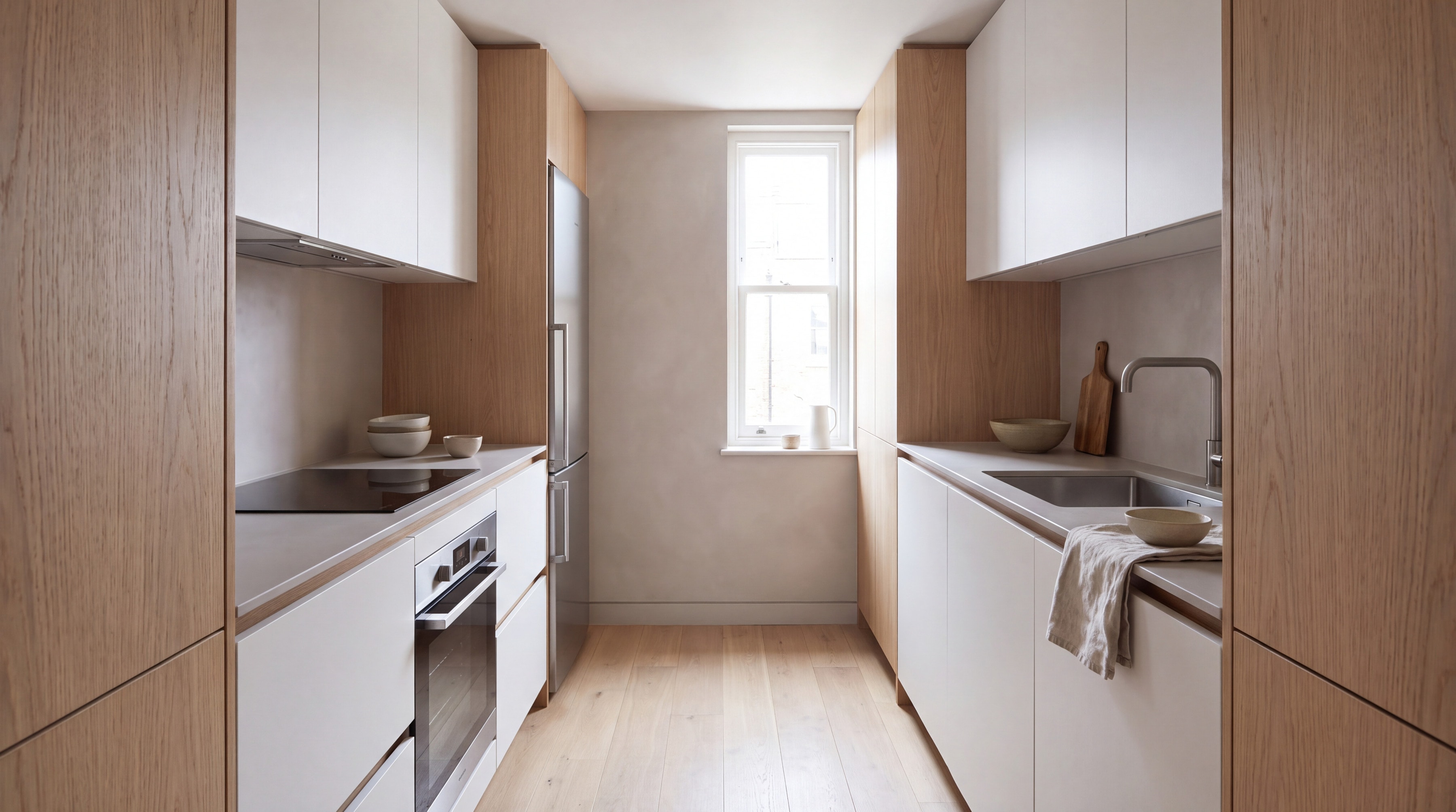 Micro Galley Kitchen: wide view