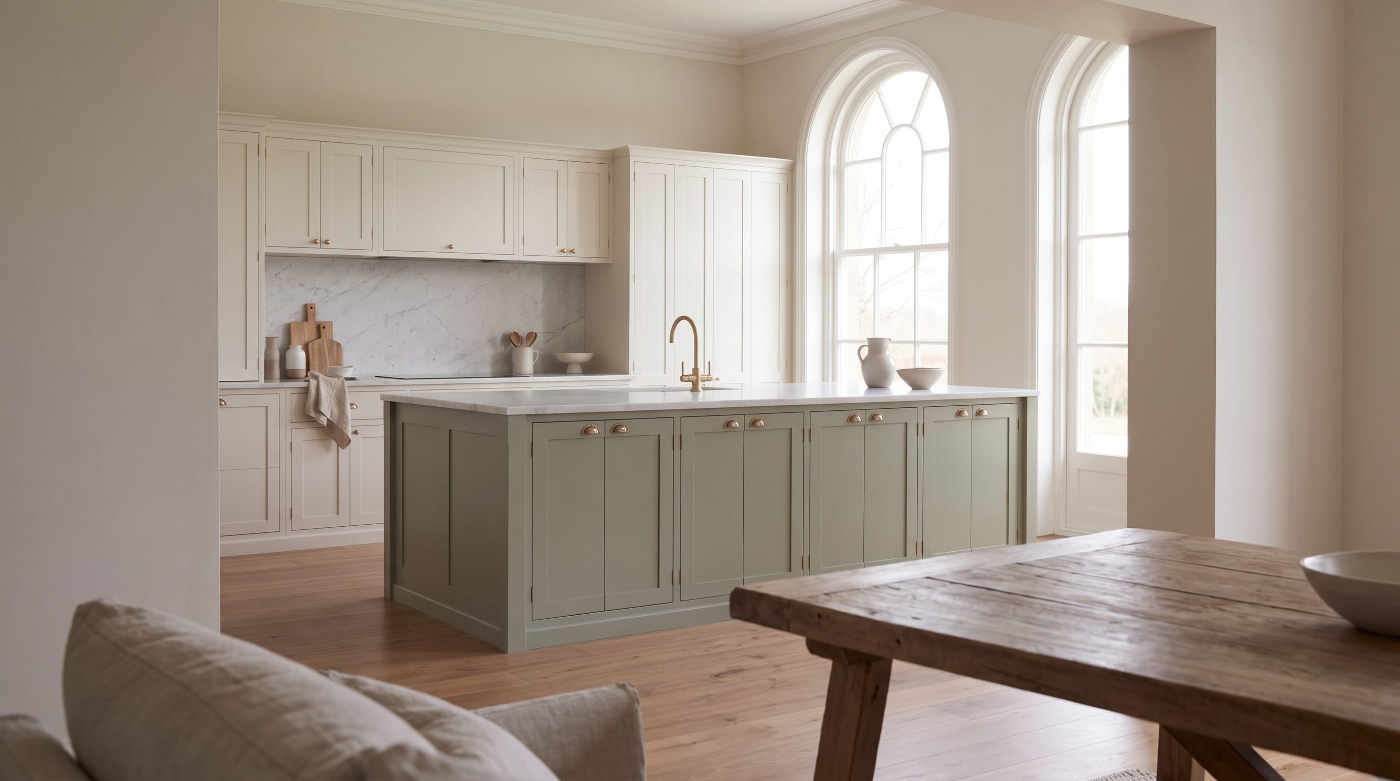 Painted Shaker Kitchen: from dining