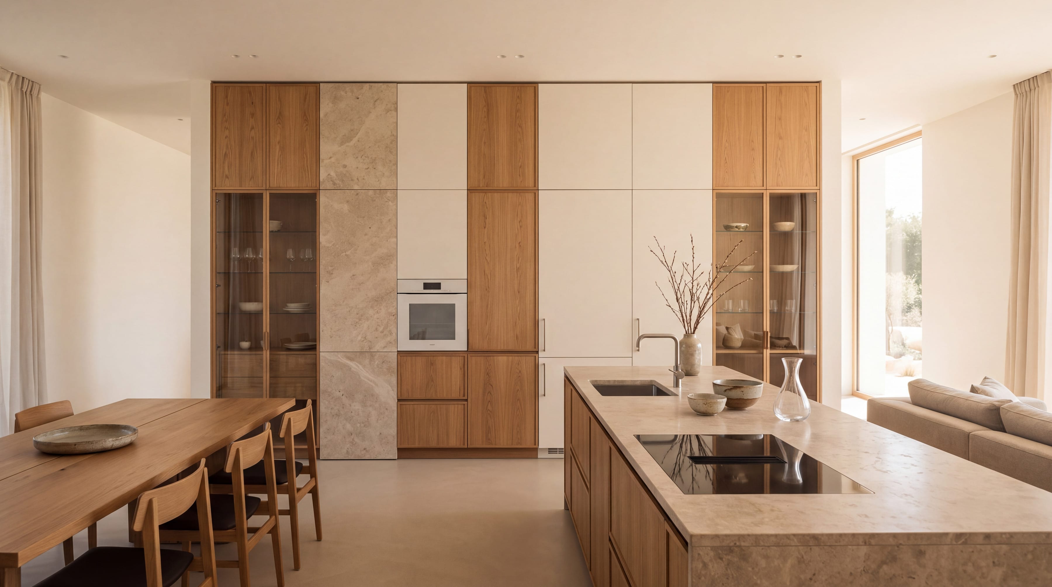 Divider Wall Kitchen: wide view