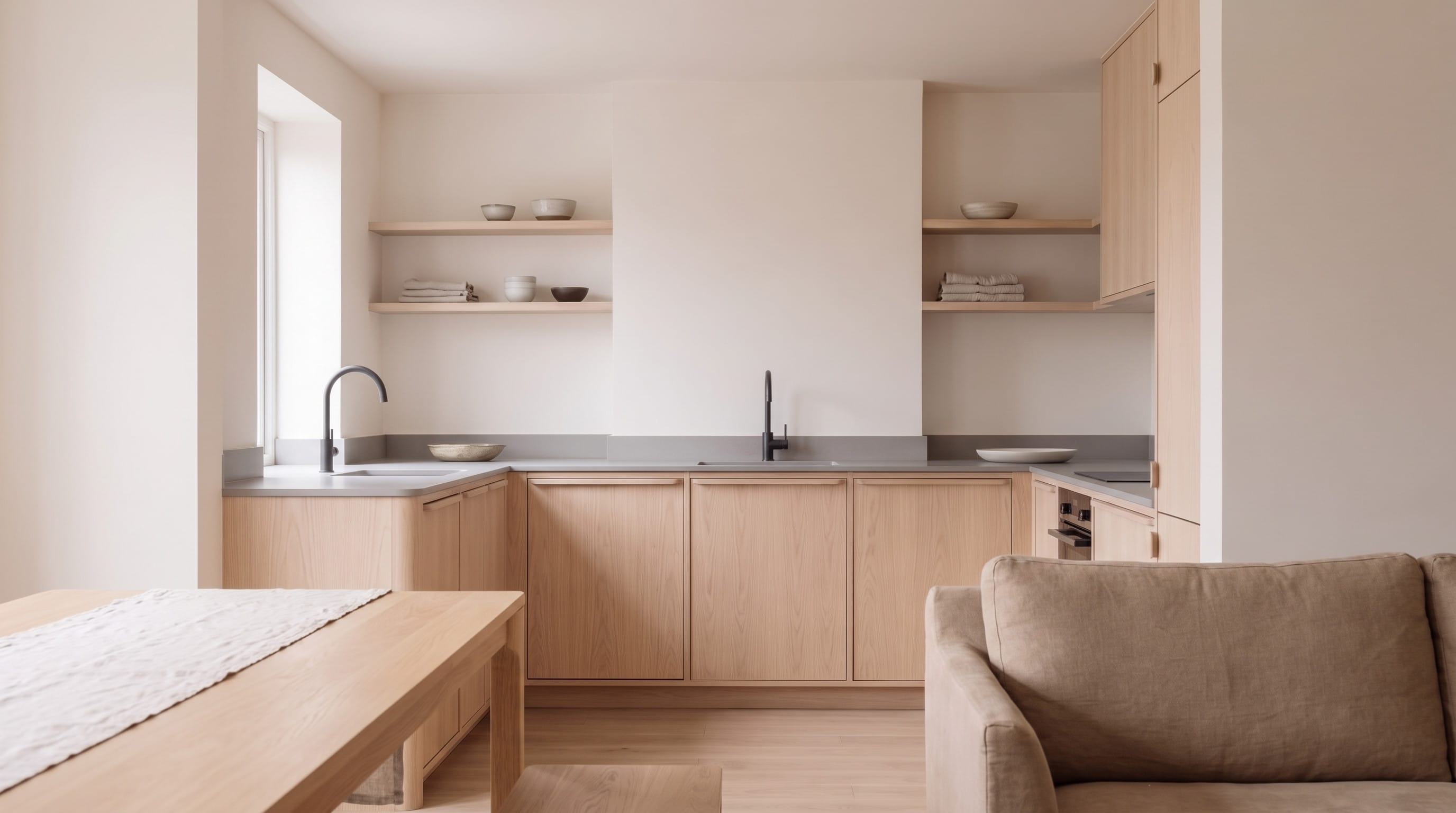 Birch Japandi Kitchen: from dining