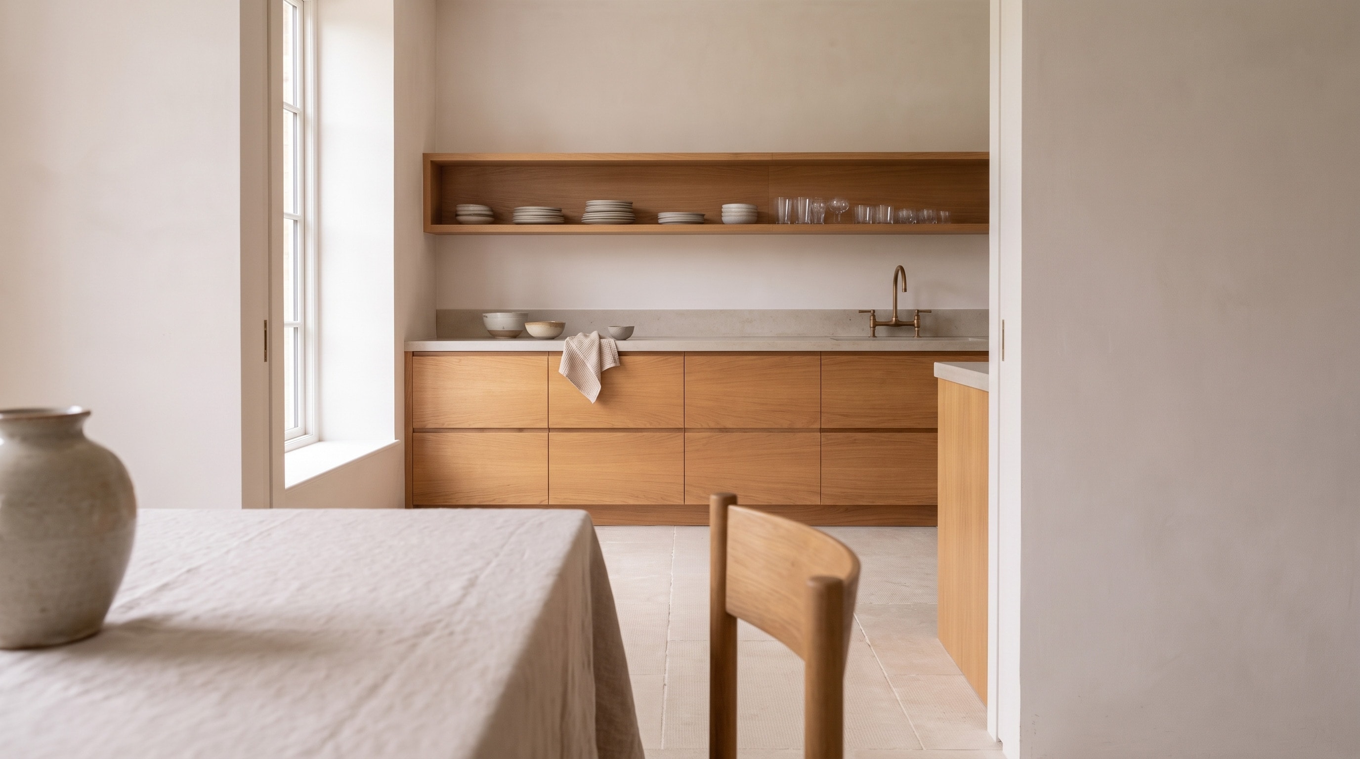 Rift Oak Gallery Kitchen: from dining